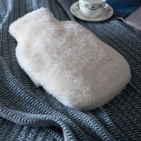 White Sheepskin Hot Water Bottle