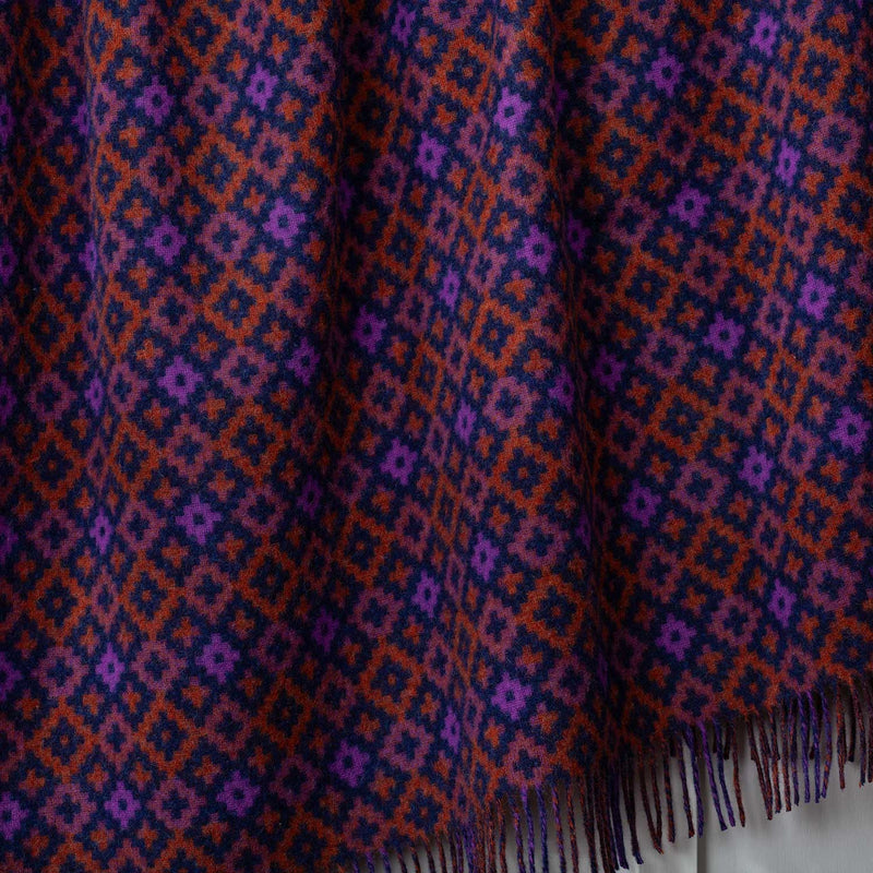 Shetland Wool Throw Purple Haze