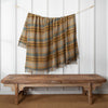 Tartan Wool Throw Mustard