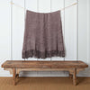 Knitted Mohair Throw Taupe