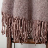 Knitted Mohair Throw Truffle