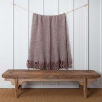 Knitted Mohair Throw Truffle