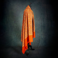 Hand Embroidered Eco-Toosh Roopwati Shawl 'Hanuman'