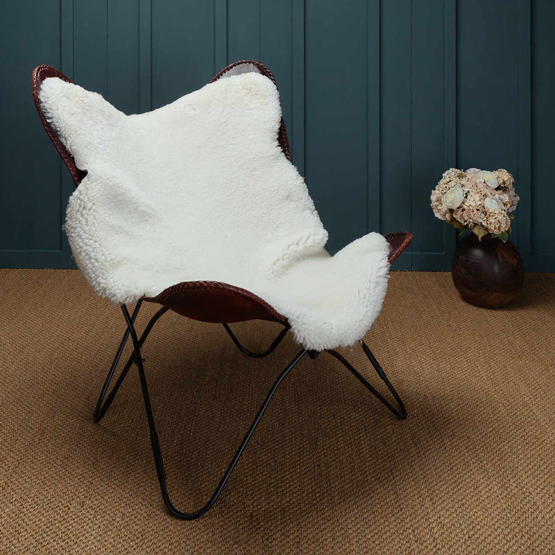 Extra Large Merino Sheepskin Throw Natural White