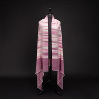 Ikat Pashmina Shawl 'Clouds of Ladakh' Damson