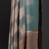 Ikat Pashmina Shawl Turquoise & Grey