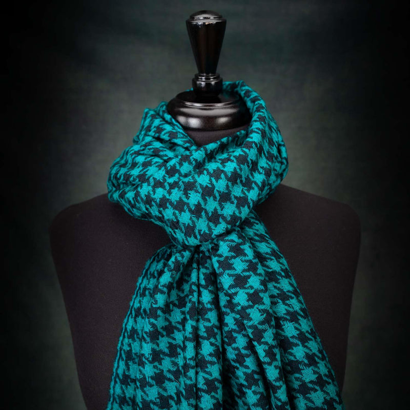 Houndstooth Shawl Emerald