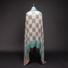 Ikat Pashmina Shawl Turquoise & Grey