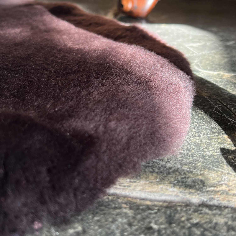 Exclusive Double Sheepskin Throw Dark Chocolate