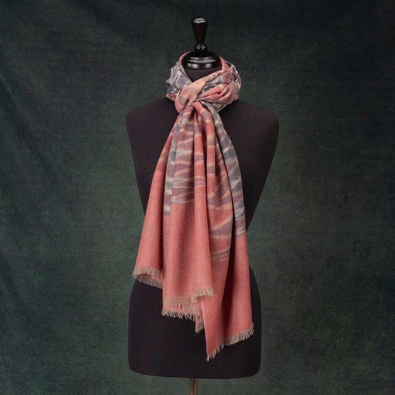 Ikat Cashmere Pashmina Sunset