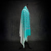 Blue Ombre Hand Embroidered Cashmere Pashmina