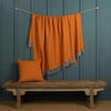 Pure New Wool Throw Pumpkin