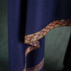 Navy Hand Embroidered Eco-Toosh Hashidar Shawl