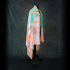 Luxe Geometric Shawl Mint & Coral