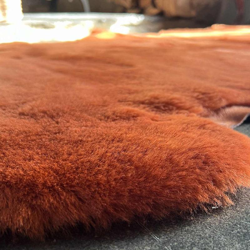 Exclusive Double Sheepskin Throw Ginger