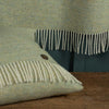 Shetland Wool Herringbone Throw Sage