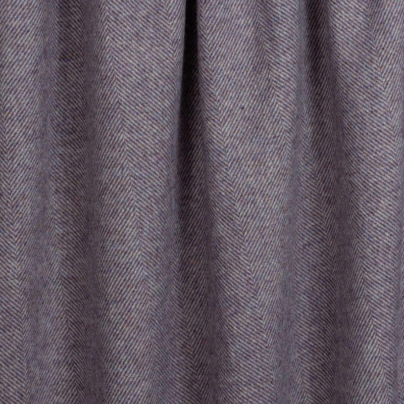 Shetland Wool Herringbone Throw Mulberry