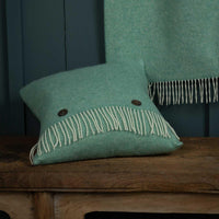 Merino Herringbone Cushion Sea Green