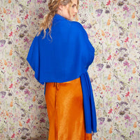 Luxe Merino Silk Shawl Lapis