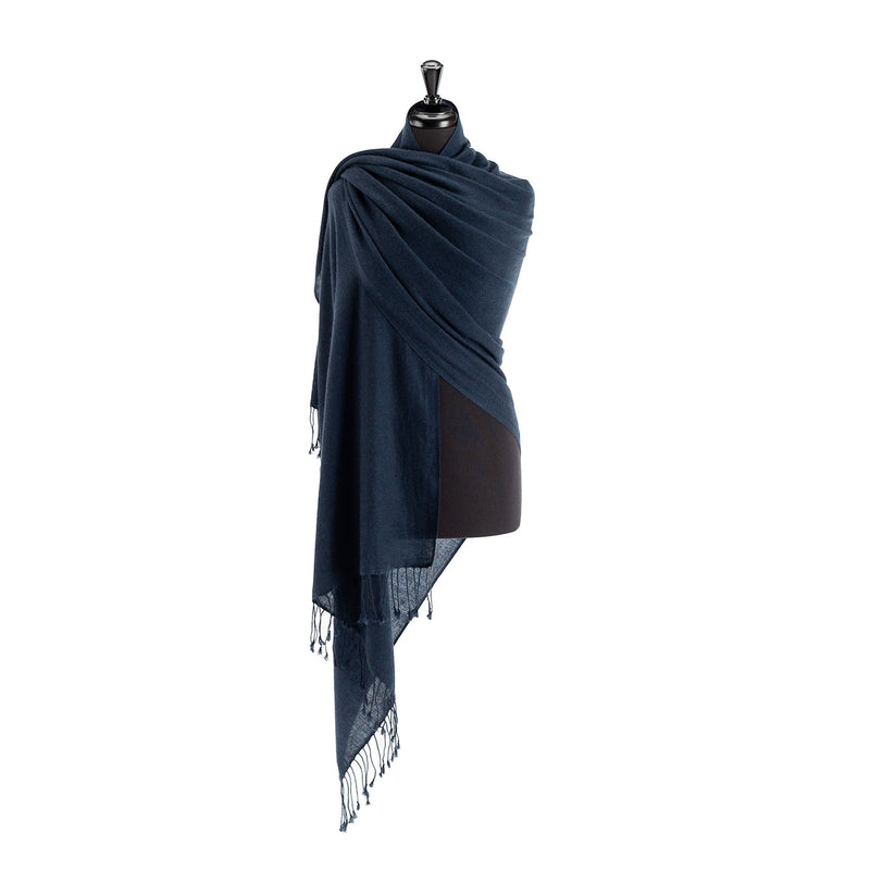 Luxury Pashmina Shawl Blueberry