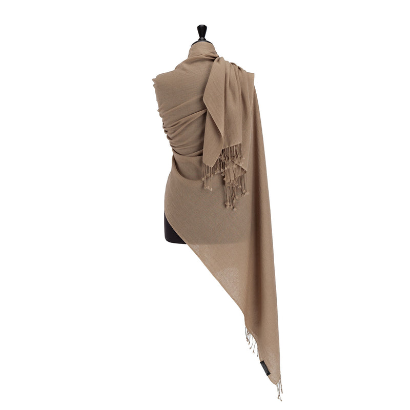 Luxury Pashmina Shawl Mushroom