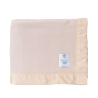 British-made super-soft cashmere blend blankets lightweight warm traditional satin-style ribbon trim, available in 2 colours