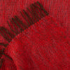 Mohair blend throw lightweight ultra soft & warm rich reds & browns in a plaid weave & brown tasselled fringe 130 x 200 cm