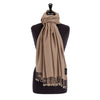 Luxury Pashmina Shawl Mushroom