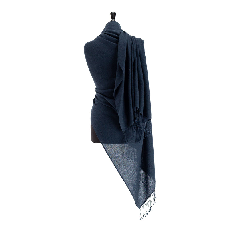 Luxury Pashmina Shawl Blueberry