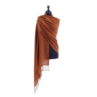 Luxury Pashmina Shawl Nutmeg