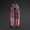 Hand Loomed Blue & Red Check Cashmere Stole