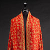 Hand Embroidered Cashmere Pashmina Burnt Orange & Gold