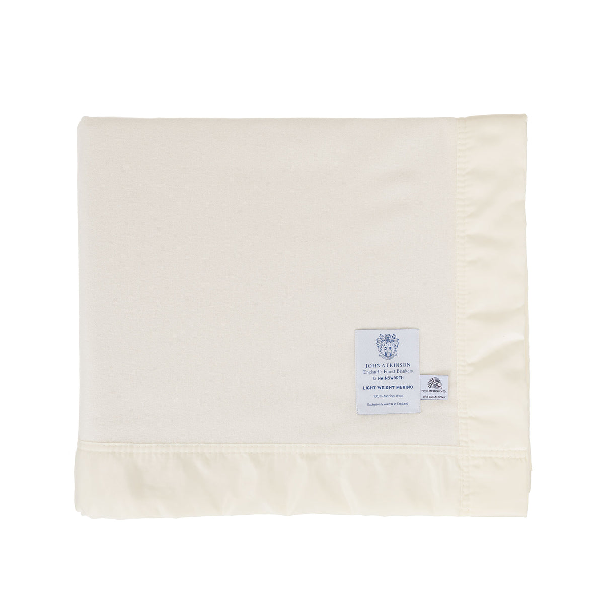 Lightweight & soft, British wool blankets in 2 colours.230 gsm100% pure new wool, satin style binding on all edges