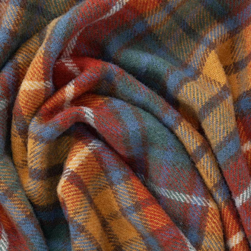  100% pure new wool British-made knee rug in Antique Buchanan tartan top-quality, warm and cosy 