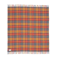 100% pure new wool British-made throw in Antique Buchanan tartan top-quality, warm and cosy classic, colourful & practical