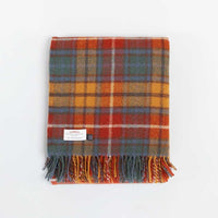 100% pure new wool British-made throw in Antique Buchanan tartan top-quality classic and colourful From The Wool Company