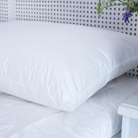 British-made with 100% British wool pillow firm fill 1100gms 220 thread count 100% high-quality cotton casing with piped edge