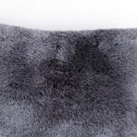 Sumptuous, graphite grey, single-faced natural sheepskin cushion, with cushion pad, super soft and silky shorn fleece 