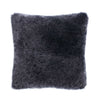  Sumptuous, graphite grey, natural sheepskin cushion, with cushion pad, super soft shorn fleece By The Wool Company