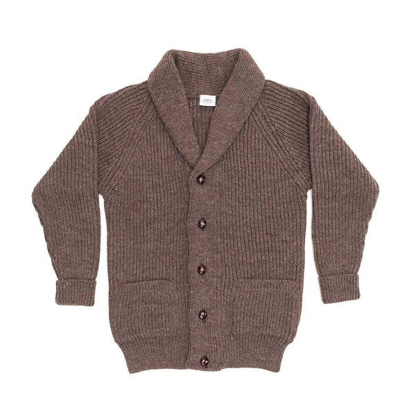 British Wool | Shawl Collar Jacket | Mocha | The Wool Company