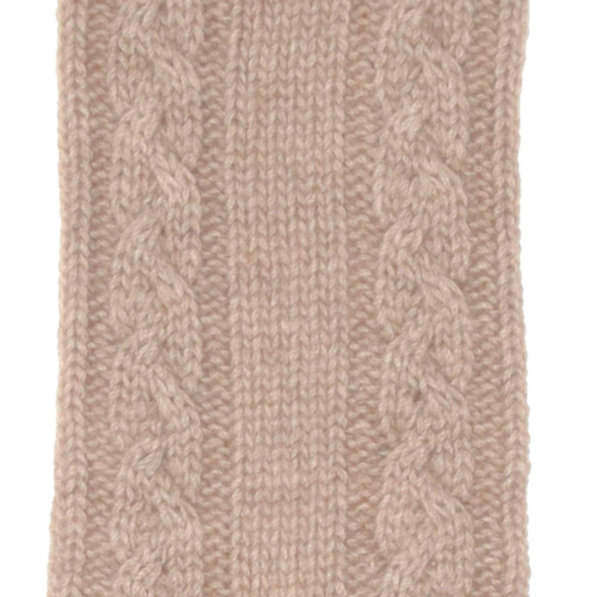 Cashmere cable knit bed socks super-soft taupe brown colour in size 8 -11 made in Scotland finest-quality & luxurious comfort