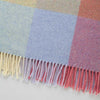 100% lambswool super-soft lightly brushed throw beautiful pastel shades check pattern top quality warm and cosy 