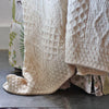 100% British wool chunky Aran soft knitted throw undyed natural cream versatile & practical top-quality made in England 