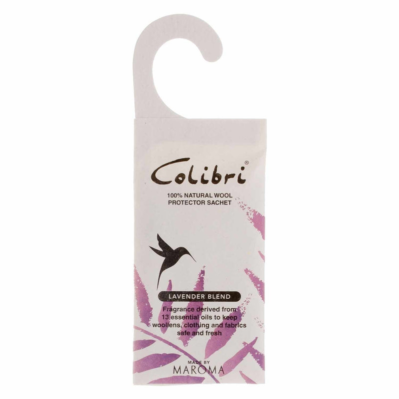 Colibri Natural Anti-Moth Hanging Wardrobe Sachet in Lavender -  - Wool Care  from The Wool Company