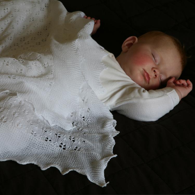 Cotton Christening Shawl Pure White The Wool Company