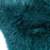 Loch double sheepskin, rich teal blue-green colour silky soft, created from two skins sewn together luxurious and thick,