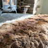 British double sheepskin in natural brown Silky soft made from two skins sewn together Luxurious & thick Eco Tanned in the UK