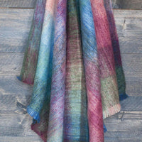 Super-soft, thick luxury mohair throw in a stunning blend of multi shades top quality extremely warm & very light & cosy 