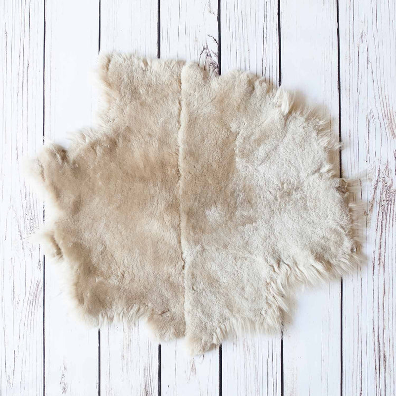 Silky soft, thick, & supportive large luxury shorn dyed sheepskin pet bed in attractive colours for a cat or dog British-made