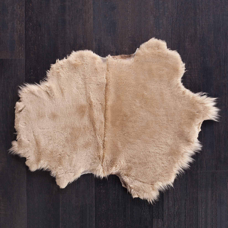 Silky soft, thick, & supportive large luxury shorn dyed sheepskin pet bed in attractive colours for a cat or dog British-made